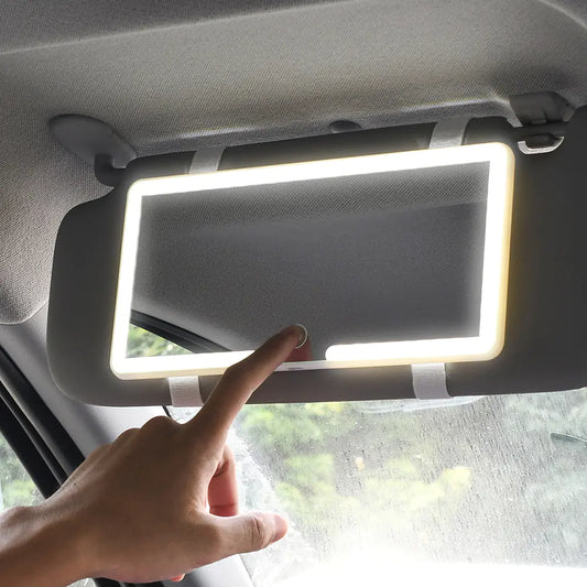 Automotive Sun Louver Makeup Mirror with Dimming Light